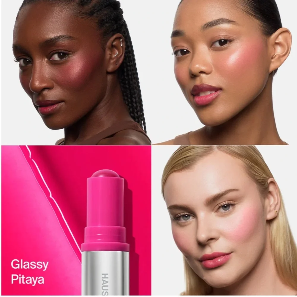 Haus Labs Color Fuse Glassy Blush Balm stick in Glassy Lilac, Pitaya or Rosette